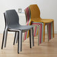 Scandinavian Plastic Kitchen Dining Room Side Chair Solid Back Chair Clearhalo ' kitchen&dining_furn' 'Dining Chairs' 'Dining Tables & Seating' 'dining_chair' 'Furniture' 'furniture_dining_chair' 'Kitchen & Dining Furniture' 'kitchen' 4491921