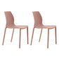 Scandinavian Plastic Kitchen Dining Room Side Chair Solid Back Chair Pink Set of 2 Clearhalo ' kitchen&dining_furn' 'Dining Chairs' 'Dining Tables & Seating' 'dining_chair' 'Furniture' 'furniture_dining_chair' 'Kitchen & Dining Furniture' 'kitchen' 4491923