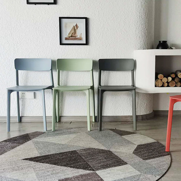 Contemporary Dining and Accent Chairs Matte Finish Plastic Open Back Side Chair Clearhalo ' kitchen&dining_furn' 'Dining Chairs' 'Dining Tables & Seating' 'dining_chair' 'furn' 'furn_dining_chair' 'Furniture' 'furniture_dining_chair' 'Kitchen & Dining Furniture' 'kitchen' 4491934