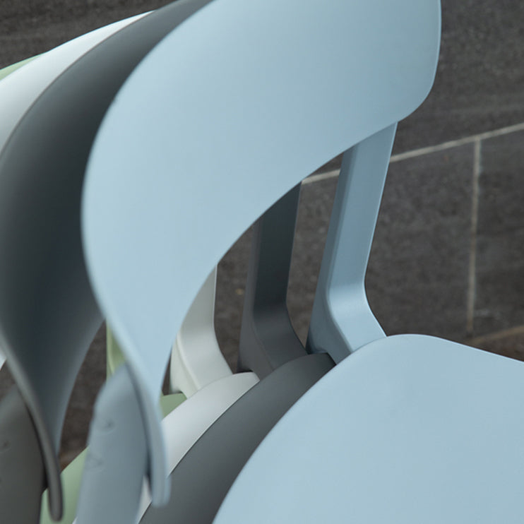 Contemporary Dining and Accent Chairs Matte Finish Plastic Open Back Side Chair Clearhalo ' kitchen&dining_furn' 'Dining Chairs' 'Dining Tables & Seating' 'dining_chair' 'furn' 'furn_dining_chair' 'Furniture' 'furniture_dining_chair' 'Kitchen & Dining Furniture' 'kitchen' 4491941