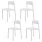 Contemporary Dining and Accent Chairs Matte Finish Plastic Open Back Side Chair White 4 Piece Set Clearhalo ' kitchen&dining_furn' 'Dining Chairs' 'Dining Tables & Seating' 'dining_chair' 'furn' 'furn_dining_chair' 'Furniture' 'furniture_dining_chair' 'Kitchen & Dining Furniture' 'kitchen' 4491943