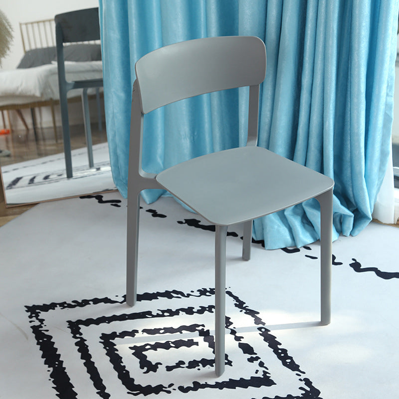 Contemporary Dining and Accent Chairs Matte Finish Plastic Open Back Side Chair Clearhalo ' kitchen&dining_furn' 'Dining Chairs' 'Dining Tables & Seating' 'dining_chair' 'furn' 'furn_dining_chair' 'Furniture' 'furniture_dining_chair' 'Kitchen & Dining Furniture' 'kitchen' 4491951