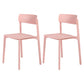 Contemporary Dining and Accent Chairs Matte Finish Plastic Open Back Side Chair Pink 2 Piece Set Clearhalo ' kitchen&dining_furn' 'Dining Chairs' 'Dining Tables & Seating' 'dining_chair' 'furn' 'furn_dining_chair' 'Furniture' 'furniture_dining_chair' 'Kitchen & Dining Furniture' 'kitchen' 4491953