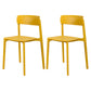 Contemporary Dining and Accent Chairs Matte Finish Plastic Open Back Side Chair Yellow 2 Piece Set Clearhalo ' kitchen&dining_furn' 'Dining Chairs' 'Dining Tables & Seating' 'dining_chair' 'furn' 'furn_dining_chair' 'Furniture' 'furniture_dining_chair' 'Kitchen & Dining Furniture' 'kitchen' 4491956