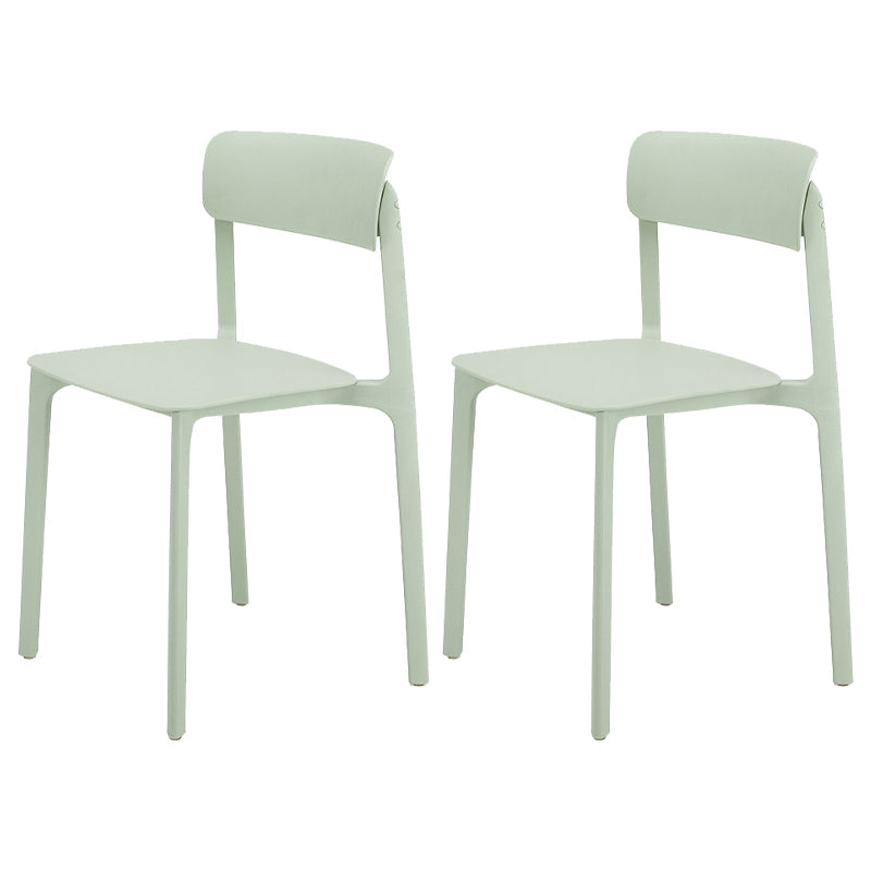 Contemporary Dining and Accent Chairs Matte Finish Plastic Open Back Side Chair Green 2 Piece Set Clearhalo ' kitchen&dining_furn' 'Dining Chairs' 'Dining Tables & Seating' 'dining_chair' 'furn' 'furn_dining_chair' 'Furniture' 'furniture_dining_chair' 'Kitchen & Dining Furniture' 'kitchen' 4491959