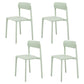 Contemporary Dining and Accent Chairs Matte Finish Plastic Open Back Side Chair Green 4 Piece Set Clearhalo ' kitchen&dining_furn' 'Dining Chairs' 'Dining Tables & Seating' 'dining_chair' 'furn' 'furn_dining_chair' 'Furniture' 'furniture_dining_chair' 'Kitchen & Dining Furniture' 'kitchen' 4491960
