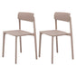 Contemporary Dining and Accent Chairs Matte Finish Plastic Open Back Side Chair Khaki 2 Piece Set Clearhalo ' kitchen&dining_furn' 'Dining Chairs' 'Dining Tables & Seating' 'dining_chair' 'furn' 'furn_dining_chair' 'Furniture' 'furniture_dining_chair' 'Kitchen & Dining Furniture' 'kitchen' 4491962