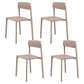 Contemporary Dining and Accent Chairs Matte Finish Plastic Open Back Side Chair Khaki 4 Piece Set Clearhalo ' kitchen&dining_furn' 'Dining Chairs' 'Dining Tables & Seating' 'dining_chair' 'furn' 'furn_dining_chair' 'Furniture' 'furniture_dining_chair' 'Kitchen & Dining Furniture' 'kitchen' 4491963