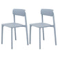Contemporary Dining and Accent Chairs Matte Finish Plastic Open Back Side Chair Gray Blue 2 Piece Set Clearhalo ' kitchen&dining_furn' 'Dining Chairs' 'Dining Tables & Seating' 'dining_chair' 'furn' 'furn_dining_chair' 'Furniture' 'furniture_dining_chair' 'Kitchen & Dining Furniture' 'kitchen' 4491965