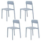 Contemporary Dining and Accent Chairs Matte Finish Plastic Open Back Side Chair Gray Blue 4 Piece Set Clearhalo ' kitchen&dining_furn' 'Dining Chairs' 'Dining Tables & Seating' 'dining_chair' 'furn' 'furn_dining_chair' 'Furniture' 'furniture_dining_chair' 'Kitchen & Dining Furniture' 'kitchen' 4491966