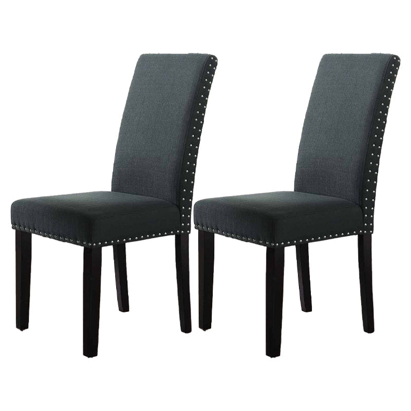 Scandinavian Wood Kitchen Dining Room Side Chair Parsons Chair Dark Gray 2 Piece Set Clearhalo ' kitchen&dining_furn' 'Dining Chairs' 'Dining Tables & Seating' 'dining_chair' 'furn' 'furn_dining_chair' 'Furniture' 'furniture_dining_chair' 'Kitchen & Dining Furniture' 'kitchen' 4491983