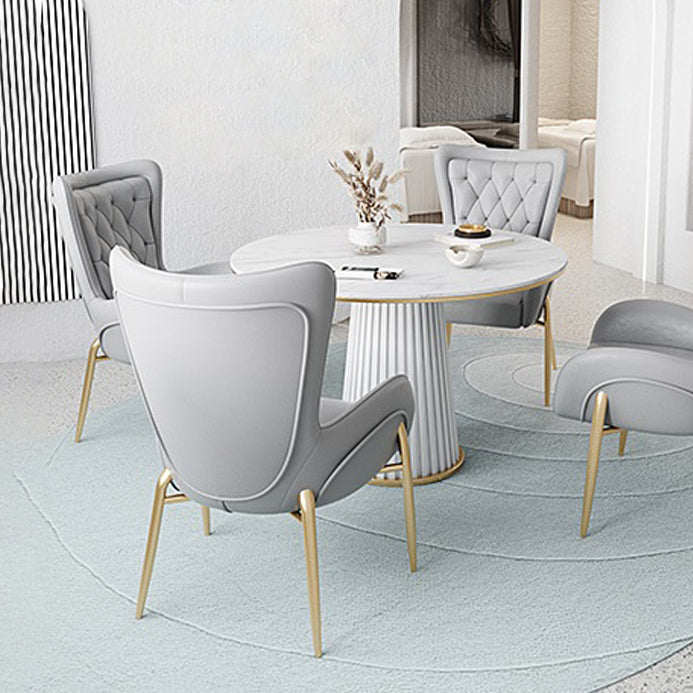 Glam Metal Dining Room Chairs Upholstered Arm Chair for Restaurant Use Clearhalo ' kitchen&dining_furn' 'Dining Chairs' 'Dining Tables & Seating' 'dining_chair' 'furn' 'furn_dining_chair' 'Furniture' 'furniture_dining_chair' 'Kitchen & Dining Furniture' 'kitchen' 4491992