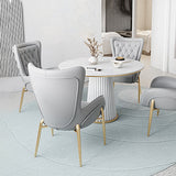 Glam Metal Dining Room Chairs Upholstered Arm Chair for Restaurant Use Clearhalo ' kitchen&dining_furn' 'Dining Chairs' 'Dining Tables & Seating' 'dining_chair' 'furn' 'furn_dining_chair' 'Furniture' 'furniture_dining_chair' 'Kitchen & Dining Furniture' 'kitchen' 4491992