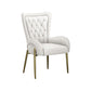 Glam Metal Dining Room Chairs Upholstered Arm Chair for Restaurant Use White 1 Piece Clearhalo ' kitchen&dining_furn' 'Dining Chairs' 'Dining Tables & Seating' 'dining_chair' 'furn' 'furn_dining_chair' 'Furniture' 'furniture_dining_chair' 'Kitchen & Dining Furniture' 'kitchen' 4491995