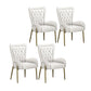 Glam Metal Dining Room Chairs Upholstered Arm Chair for Restaurant Use White 4 Piece Set Clearhalo ' kitchen&dining_furn' 'Dining Chairs' 'Dining Tables & Seating' 'dining_chair' 'furn' 'furn_dining_chair' 'Furniture' 'furniture_dining_chair' 'Kitchen & Dining Furniture' 'kitchen' 4492000