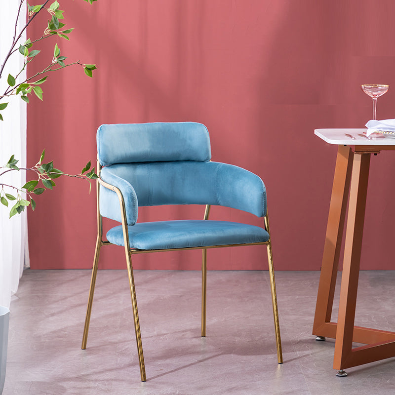 Glam Velvet Dining Room Chairs Open Back Dining Side Chair for Restaurant Use Clearhalo ' kitchen&dining_furn' 'Dining Chairs' 'Dining Tables & Seating' 'dining_chair' 'furn' 'furn_dining_chair' 'Furniture' 'furniture_dining_chair' 'Kitchen & Dining Furniture' 'kitchen' 4492013