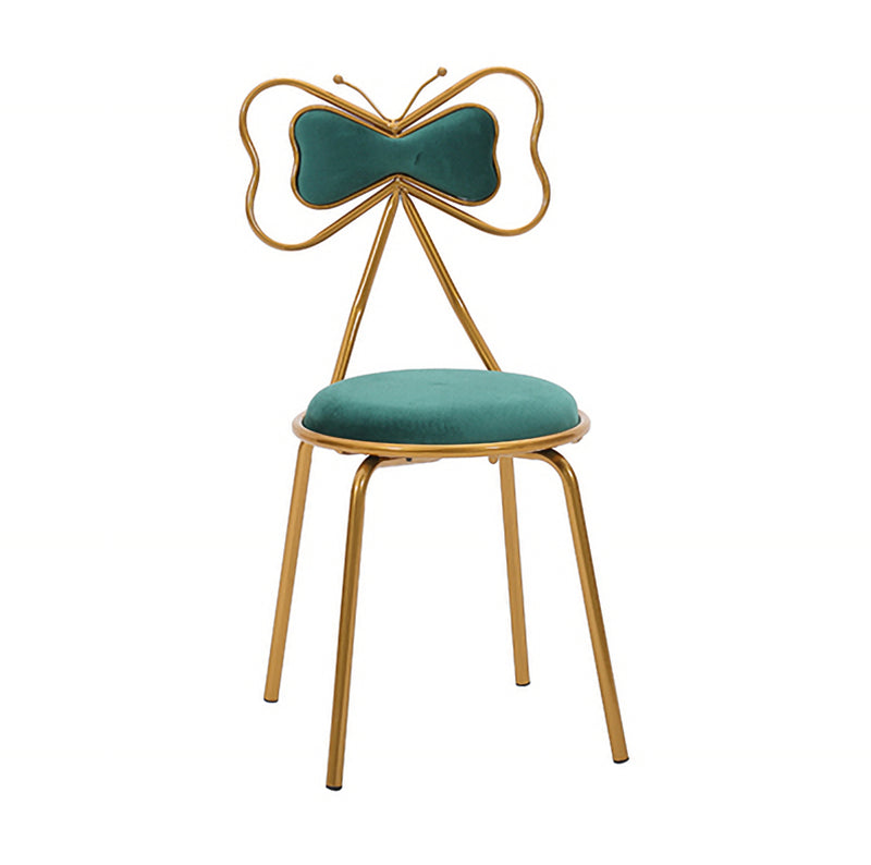 Scandinavian Design Upholstered Armless Dining Chairs Open Back Dining Side Chair Blackish Green 1 Piece Clearhalo ' kitchen&dining_furn' 'Dining Chairs' 'Dining Tables & Seating' 'dining_chair' 'furn' 'furn_dining_chair' 'Furniture' 'furniture_dining_chair' 'Kitchen & Dining Furniture' 'kitchen' 4492042