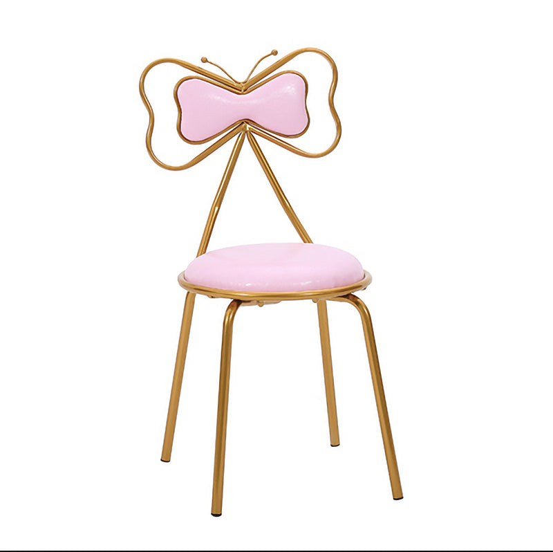 Scandinavian Design Upholstered Armless Dining Chairs Open Back Dining Side Chair Nude Pink 1 Piece Clearhalo ' kitchen&dining_furn' 'Dining Chairs' 'Dining Tables & Seating' 'dining_chair' 'furn' 'furn_dining_chair' 'Furniture' 'furniture_dining_chair' 'Kitchen & Dining Furniture' 'kitchen' 4492048