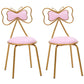 Scandinavian Design Upholstered Armless Dining Chairs Open Back Dining Side Chair Nude Pink 2 Piece Set Clearhalo ' kitchen&dining_furn' 'Dining Chairs' 'Dining Tables & Seating' 'dining_chair' 'furn' 'furn_dining_chair' 'Furniture' 'furniture_dining_chair' 'Kitchen & Dining Furniture' 'kitchen' 4492051