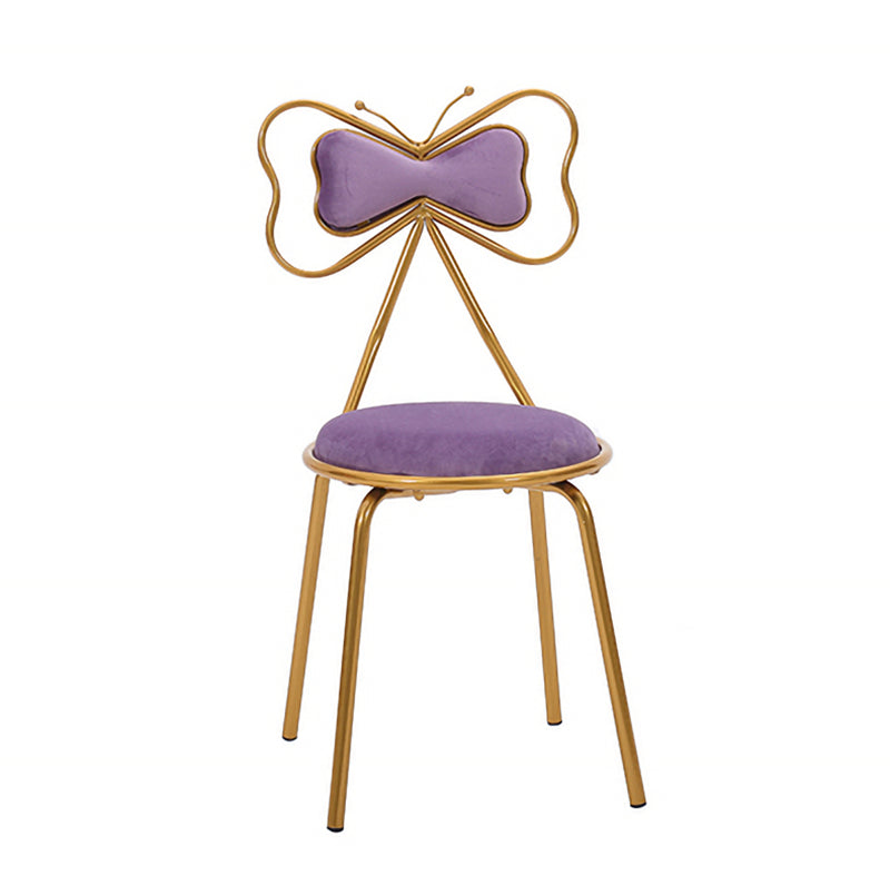Scandinavian Design Upholstered Armless Dining Chairs Open Back Dining Side Chair Purple 1 Piece Clearhalo ' kitchen&dining_furn' 'Dining Chairs' 'Dining Tables & Seating' 'dining_chair' 'furn' 'furn_dining_chair' 'Furniture' 'furniture_dining_chair' 'Kitchen & Dining Furniture' 'kitchen' 4492057