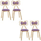 Scandinavian Design Upholstered Armless Dining Chairs Open Back Dining Side Chair Purple 4 Piece Set Clearhalo ' kitchen&dining_furn' 'Dining Chairs' 'Dining Tables & Seating' 'dining_chair' 'furn' 'furn_dining_chair' 'Furniture' 'furniture_dining_chair' 'Kitchen & Dining Furniture' 'kitchen' 4492059