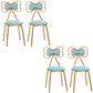 Scandinavian Design Upholstered Armless Dining Chairs Open Back Dining Side Chair Light Blue-White 4 Piece Set Clearhalo ' kitchen&dining_furn' 'Dining Chairs' 'Dining Tables & Seating' 'dining_chair' 'furn' 'furn_dining_chair' 'Furniture' 'furniture_dining_chair' 'Kitchen & Dining Furniture' 'kitchen' 4492068
