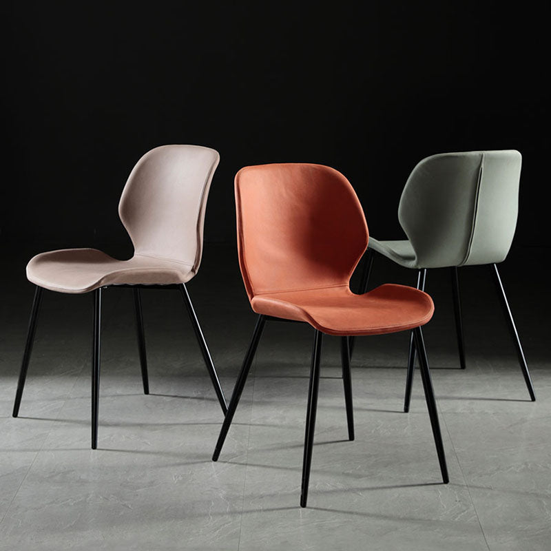 Modern Style Kitchen Metal Dining Chairs Wingback Dining Armless Side Chairs Clearhalo ' kitchen&dining_furn' 'Dining Chairs' 'Dining Tables & Seating' 'dining_chair' 'furn' 'furn_dining_chair' 'Furniture' 'furniture_dining_chair' 'Kitchen & Dining Furniture' 'kitchen' 4492073