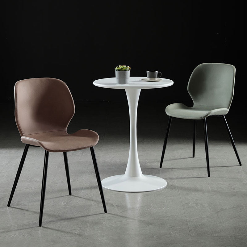 Modern Style Kitchen Metal Dining Chairs Wingback Dining Armless Side Chairs Clearhalo ' kitchen&dining_furn' 'Dining Chairs' 'Dining Tables & Seating' 'dining_chair' 'furn' 'furn_dining_chair' 'Furniture' 'furniture_dining_chair' 'Kitchen & Dining Furniture' 'kitchen' 4492077