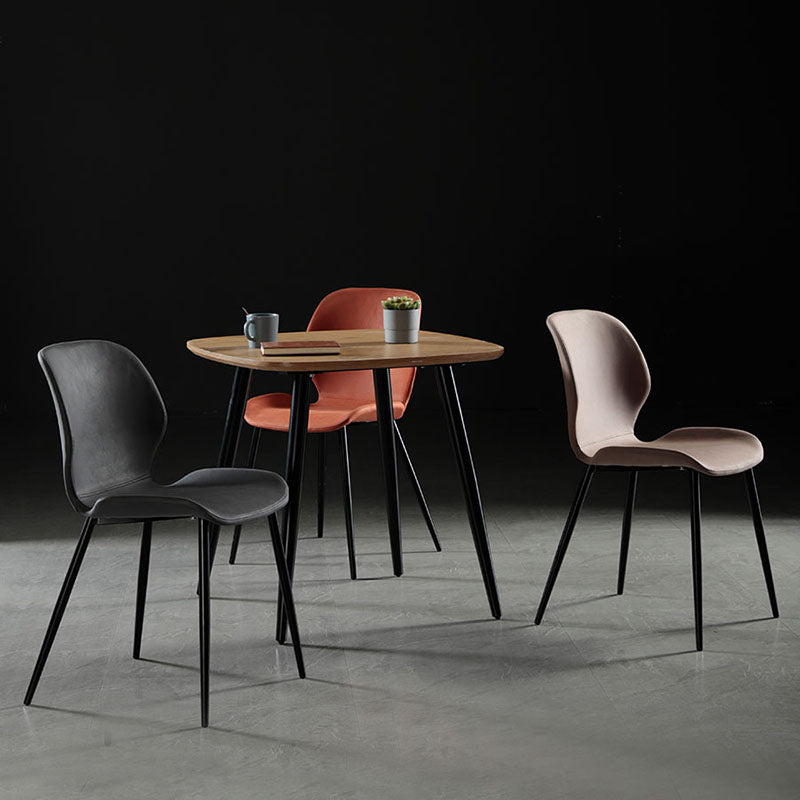 Modern Style Kitchen Metal Dining Chairs Wingback Dining Armless Side Chairs Clearhalo ' kitchen&dining_furn' 'Dining Chairs' 'Dining Tables & Seating' 'dining_chair' 'furn' 'furn_dining_chair' 'Furniture' 'furniture_dining_chair' 'Kitchen & Dining Furniture' 'kitchen' 4492080