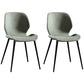 Modern Style Kitchen Metal Dining Chairs Wingback Dining Armless Side Chairs Light Green 2 Piece Set Clearhalo ' kitchen&dining_furn' 'Dining Chairs' 'Dining Tables & Seating' 'dining_chair' 'furn' 'furn_dining_chair' 'Furniture' 'furniture_dining_chair' 'Kitchen & Dining Furniture' 'kitchen' 4492081