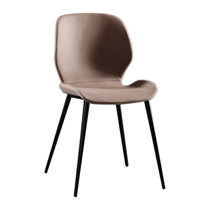 Modern Style Kitchen Metal Dining Chairs Wingback Dining Armless Side Chairs Clearhalo ' kitchen&dining_furn' 'Dining Chairs' 'Dining Tables & Seating' 'dining_chair' 'furn' 'furn_dining_chair' 'Furniture' 'furniture_dining_chair' 'Kitchen & Dining Furniture' 'kitchen' 4492082