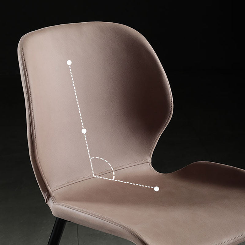 Modern Style Kitchen Metal Dining Chairs Wingback Dining Armless Side Chairs Clearhalo ' kitchen&dining_furn' 'Dining Chairs' 'Dining Tables & Seating' 'dining_chair' 'furn' 'furn_dining_chair' 'Furniture' 'furniture_dining_chair' 'Kitchen & Dining Furniture' 'kitchen' 4492084