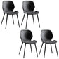 Modern Style Kitchen Metal Dining Chairs Wingback Dining Armless Side Chairs Dark Gray 4 Piece Set Clearhalo ' kitchen&dining_furn' 'Dining Chairs' 'Dining Tables & Seating' 'dining_chair' 'furn' 'furn_dining_chair' 'Furniture' 'furniture_dining_chair' 'Kitchen & Dining Furniture' 'kitchen' 4492089