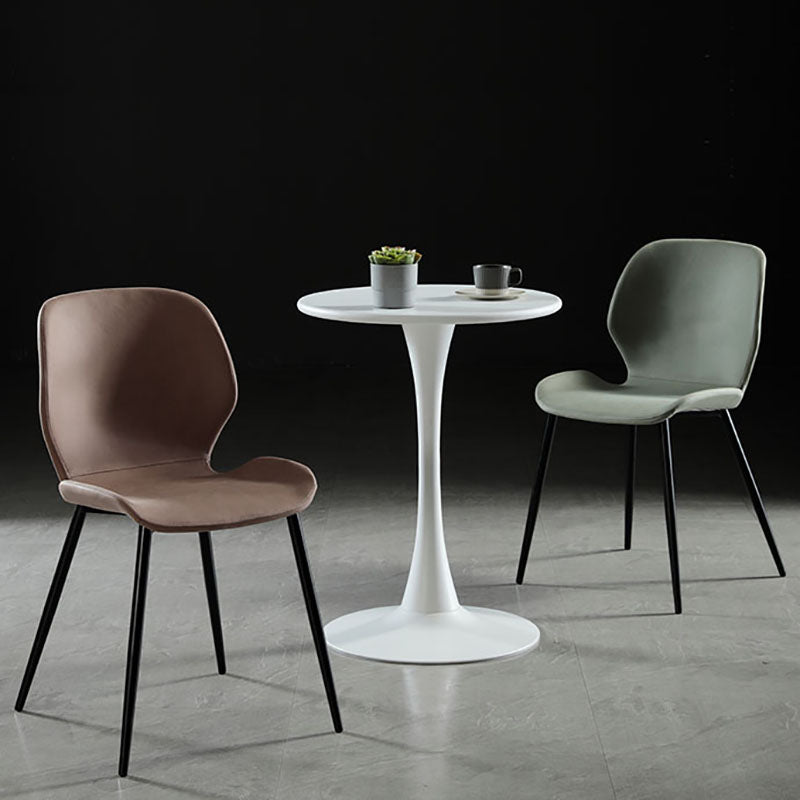 Modern Style Kitchen Metal Dining Chairs Wingback Dining Armless Side Chairs Clearhalo ' kitchen&dining_furn' 'Dining Chairs' 'Dining Tables & Seating' 'dining_chair' 'furn' 'furn_dining_chair' 'Furniture' 'furniture_dining_chair' 'Kitchen & Dining Furniture' 'kitchen' 4492091