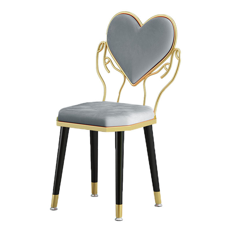 Scandinavian Design Open Back Dining Side Chairs Fabric Dining Chairs Grey 1 Piece Clearhalo ' kitchen&dining_furn' 'Dining Chairs' 'Dining Tables & Seating' 'dining_chair' 'furn' 'furn_dining_chair' 'Furniture' 'furniture_dining_chair' 'Kitchen & Dining Furniture' 'kitchen' 4492098