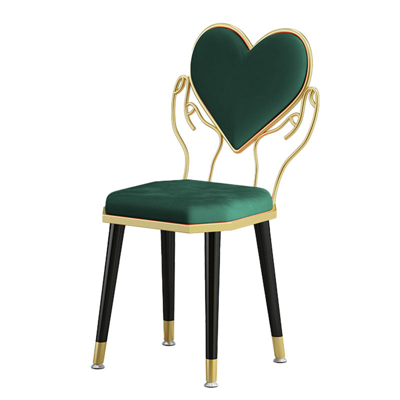 Scandinavian Design Open Back Dining Side Chairs Fabric Dining Chairs Green 1 Piece Clearhalo ' kitchen&dining_furn' 'Dining Chairs' 'Dining Tables & Seating' 'dining_chair' 'furn' 'furn_dining_chair' 'Furniture' 'furniture_dining_chair' 'Kitchen & Dining Furniture' 'kitchen' 4492109