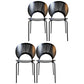 Metal Industrial Kitchen Dining Room Side Chair Open Back Chair Black 4 Piece Set Clearhalo ' kitchen&dining_furn' 'Dining Chairs' 'Dining Tables & Seating' 'dining_chair' 'furn' 'furn_dining_chair' 'Furniture' 'furniture_dining_chair' 'Kitchen & Dining Furniture' 'kitchen' 4492124