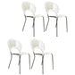 Metal Industrial Kitchen Dining Room Side Chair Open Back Chair White 4 Piece Set Clearhalo ' kitchen&dining_furn' 'Dining Chairs' 'Dining Tables & Seating' 'dining_chair' 'furn' 'furn_dining_chair' 'Furniture' 'furniture_dining_chair' 'Kitchen & Dining Furniture' 'kitchen' 4492135