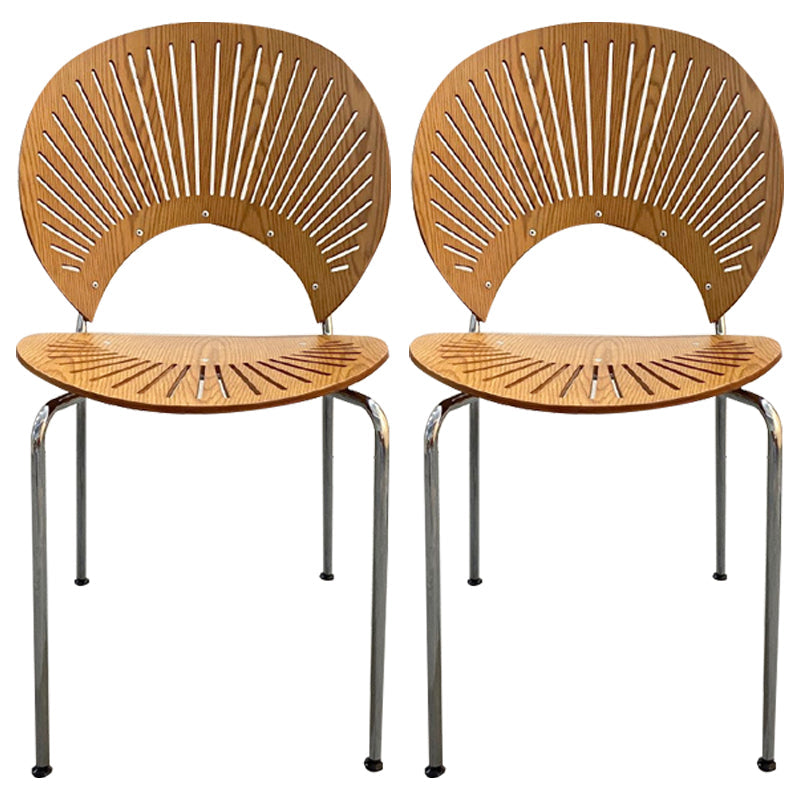 Metal Industrial Kitchen Dining Room Side Chair Open Back Chair Ginger 2 Piece Set Clearhalo ' kitchen&dining_furn' 'Dining Chairs' 'Dining Tables & Seating' 'dining_chair' 'furn' 'furn_dining_chair' 'Furniture' 'furniture_dining_chair' 'Kitchen & Dining Furniture' 'kitchen' 4492139