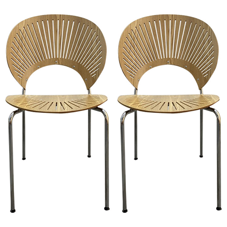 Metal Industrial Kitchen Dining Room Side Chair Open Back Chair Natural 2 Piece Set Clearhalo ' kitchen&dining_furn' 'Dining Chairs' 'Dining Tables & Seating' 'dining_chair' 'furn' 'furn_dining_chair' 'Furniture' 'furniture_dining_chair' 'Kitchen & Dining Furniture' 'kitchen' 4492143