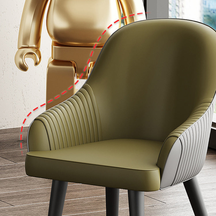 Glam Faux Leather Dining Chairs Upholstered Side Chair for Restaurant Use Clearhalo ' kitchen&dining_furn' 'Dining Chairs' 'Dining Tables & Seating' 'dining_chair' 'furn' 'furn_dining_chair' 'Furniture' 'furniture_dining_chair' 'Kitchen & Dining Furniture' 'kitchen' 4492159