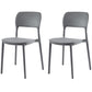 Contemporary Style Dining Chairs Kitchen Plastic Dining Armless Side Chair Grey 2 Piece Set Clearhalo ' kitchen&dining_furn' 'Dining Chairs' 'Dining Tables & Seating' 'dining_chair' 'furn' 'furn_dining_chair' 'Furniture' 'furniture_dining_chair' 'Kitchen & Dining Furniture' 'kitchen' 4492175