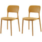 Contemporary Style Dining Chairs Kitchen Plastic Dining Armless Side Chair Yellow 2 Piece Set Clearhalo ' kitchen&dining_furn' 'Dining Chairs' 'Dining Tables & Seating' 'dining_chair' 'furn' 'furn_dining_chair' 'Furniture' 'furniture_dining_chair' 'Kitchen & Dining Furniture' 'kitchen' 4492177