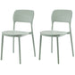 Contemporary Style Dining Chairs Kitchen Plastic Dining Armless Side Chair Green 2 Piece Set Clearhalo ' kitchen&dining_furn' 'Dining Chairs' 'Dining Tables & Seating' 'dining_chair' 'furn' 'furn_dining_chair' 'Furniture' 'furniture_dining_chair' 'Kitchen & Dining Furniture' 'kitchen' 4492179