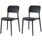Contemporary Style Dining Chairs Kitchen Plastic Dining Armless Side Chair Black 2 Piece Set Clearhalo ' kitchen&dining_furn' 'Dining Chairs' 'Dining Tables & Seating' 'dining_chair' 'furn' 'furn_dining_chair' 'Furniture' 'furniture_dining_chair' 'Kitchen & Dining Furniture' 'kitchen' 4492183