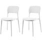 Contemporary Style Dining Chairs Kitchen Plastic Dining Armless Side Chair White 2 Piece Set Clearhalo ' kitchen&dining_furn' 'Dining Chairs' 'Dining Tables & Seating' 'dining_chair' 'furn' 'furn_dining_chair' 'Furniture' 'furniture_dining_chair' 'Kitchen & Dining Furniture' 'kitchen' 4492186