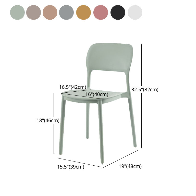 Contemporary Style Dining Chairs Kitchen Plastic Dining Armless Side Chair Clearhalo ' kitchen&dining_furn' 'Dining Chairs' 'Dining Tables & Seating' 'dining_chair' 'furn' 'furn_dining_chair' 'Furniture' 'furniture_dining_chair' 'Kitchen & Dining Furniture' 'kitchen' 4492190
