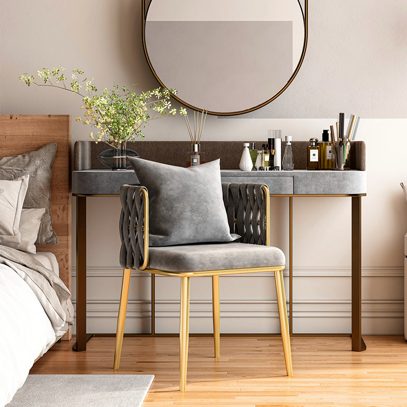 Scandinavian Design Fabric Dining Side Chairs Solid Back Dining Side Chair Clearhalo ' kitchen&dining_furn' 'Dining Chairs' 'Dining Tables & Seating' 'dining_chair' 'furn' 'furn_dining_chair' 'Furniture' 'furniture_dining_chair' 'Kitchen & Dining Furniture' 'kitchen' 4492191