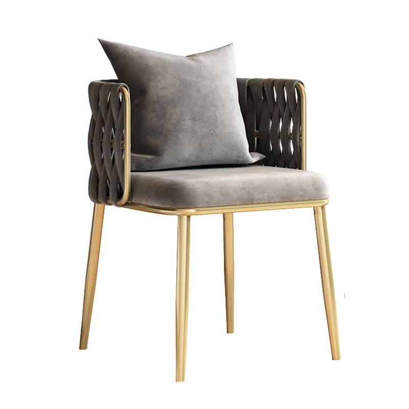 Scandinavian Design Fabric Dining Side Chairs Solid Back Dining Side Chair Grey 1 Piece Clearhalo ' kitchen&dining_furn' 'Dining Chairs' 'Dining Tables & Seating' 'dining_chair' 'furn' 'furn_dining_chair' 'Furniture' 'furniture_dining_chair' 'Kitchen & Dining Furniture' 'kitchen' 4492192