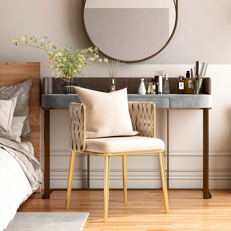 Scandinavian Design Fabric Dining Side Chairs Solid Back Dining Side Chair Clearhalo ' kitchen&dining_furn' 'Dining Chairs' 'Dining Tables & Seating' 'dining_chair' 'furn' 'furn_dining_chair' 'Furniture' 'furniture_dining_chair' 'Kitchen & Dining Furniture' 'kitchen' 4492193